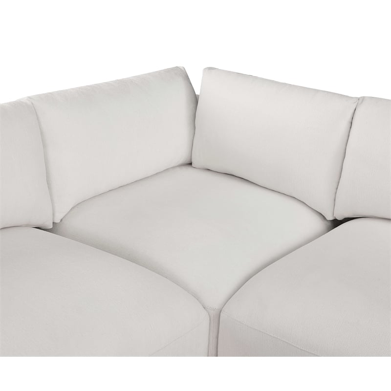 Meridian Furniture Ease Cream Fabric Modular Sectional