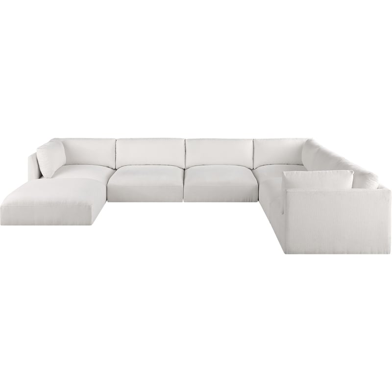 Meridian Furniture Ease Cream Fabric Modular Sectional