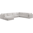 Meridian Furniture Ease Cream Fabric Modular Sectional