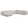 Meridian Furniture Ease Cream Fabric Modular Sectional