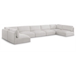 Meridian Furniture Ease Cream Fabric Modular Sectional
