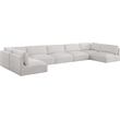 Meridian Furniture Ease Cream Fabric Modular Sectional