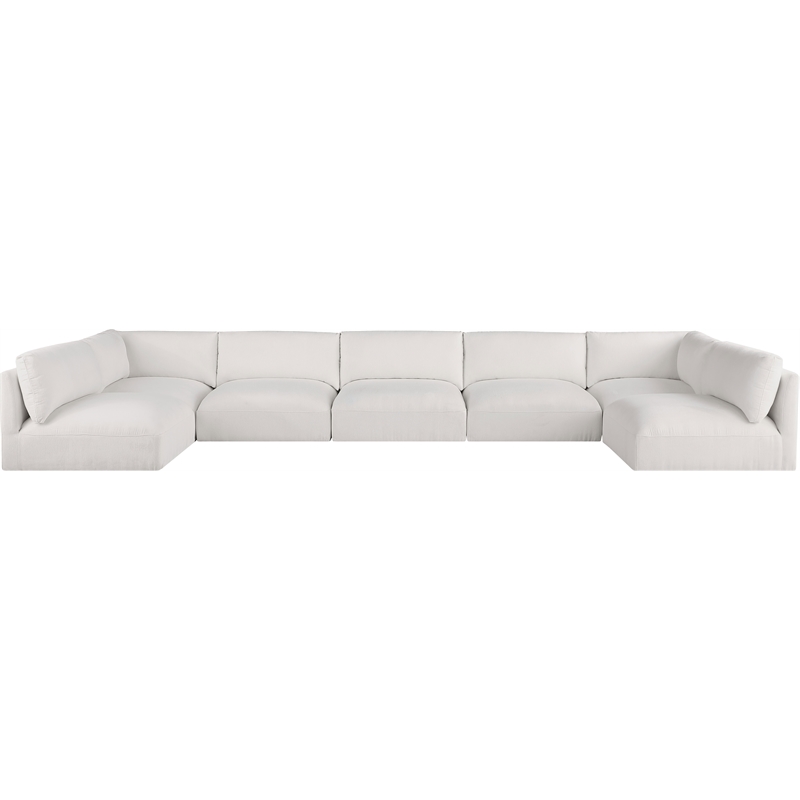 Meridian Furniture Ease Cream Fabric Modular Sectional