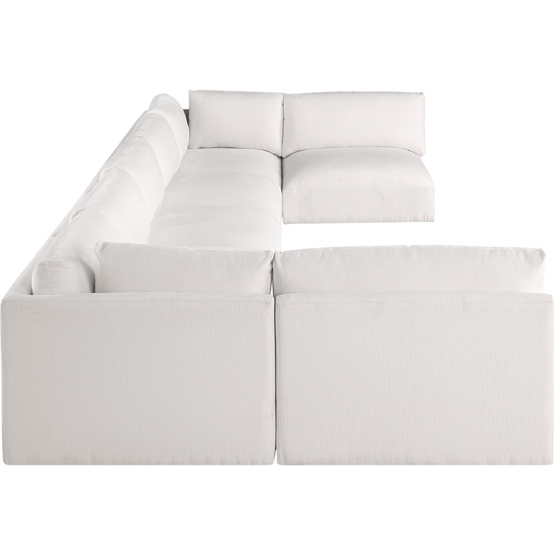 Meridian Furniture Ease Cream Fabric Modular Sectional