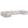 Meridian Furniture Ease Cream Fabric Modular Sectional