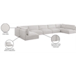 Meridian Furniture Ease Cream Fabric Modular Sectional