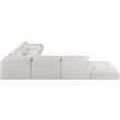 Meridian Furniture Ease Cream Fabric Modular Sectional