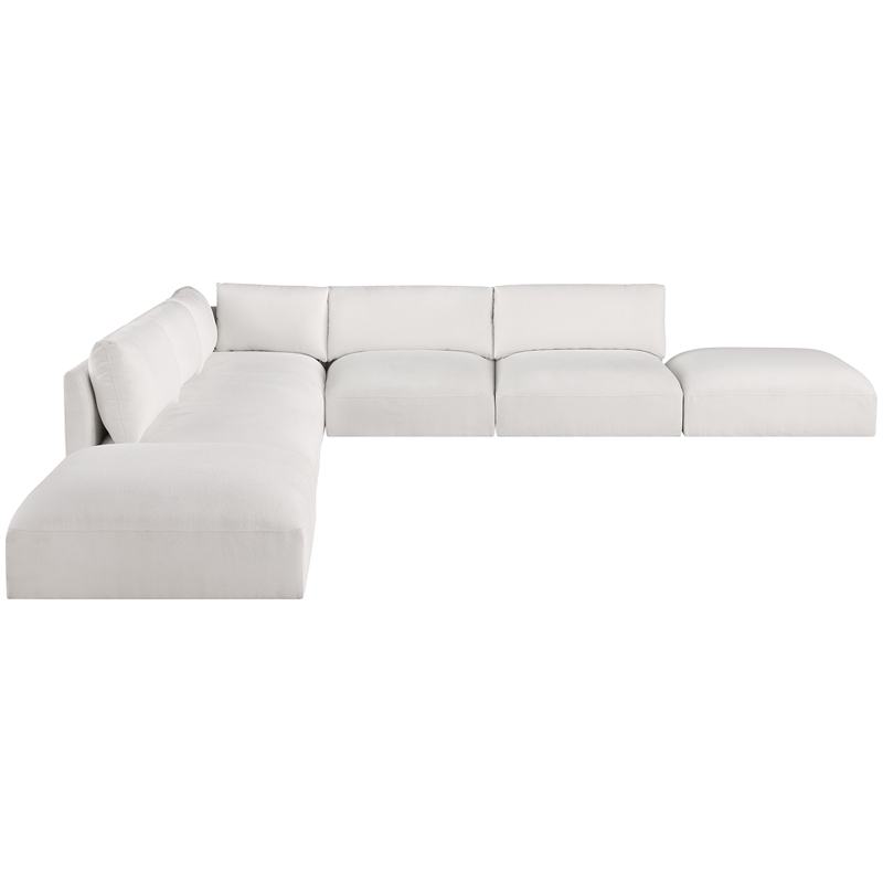Meridian Furniture Ease Cream Fabric Modular Sectional