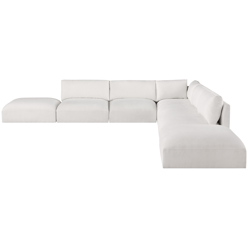 Meridian Furniture Ease Cream Fabric Modular Sectional