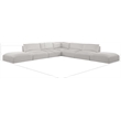 Meridian Furniture Ease Cream Fabric Modular Sectional
