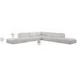 Meridian Furniture Ease Cream Fabric Modular Sectional
