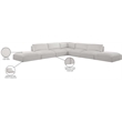 Meridian Furniture Ease Cream Fabric Modular Sectional