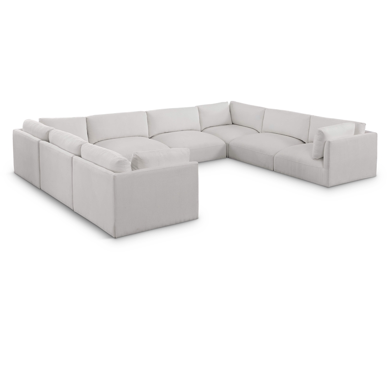 Meridian Furniture Ease Cream Fabric Modular Sectional