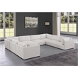 Meridian Furniture Ease Cream Fabric Modular Sectional