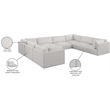 Meridian Furniture Ease Cream Fabric Modular Sectional
