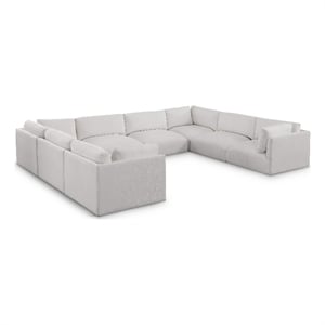 Meridian Furniture Ease Cream Fabric Modular Sectional