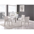 Meridian Furniture Casper Chrome Stainless Steel and Acrylic Dining / Game Table