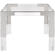 Meridian Furniture Casper Chrome Stainless Steel and Acrylic Dining / Game Table