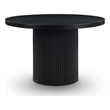 Meridian Furniture Belinda Round Black Solid Wood and Oak Veneer Dining Table
