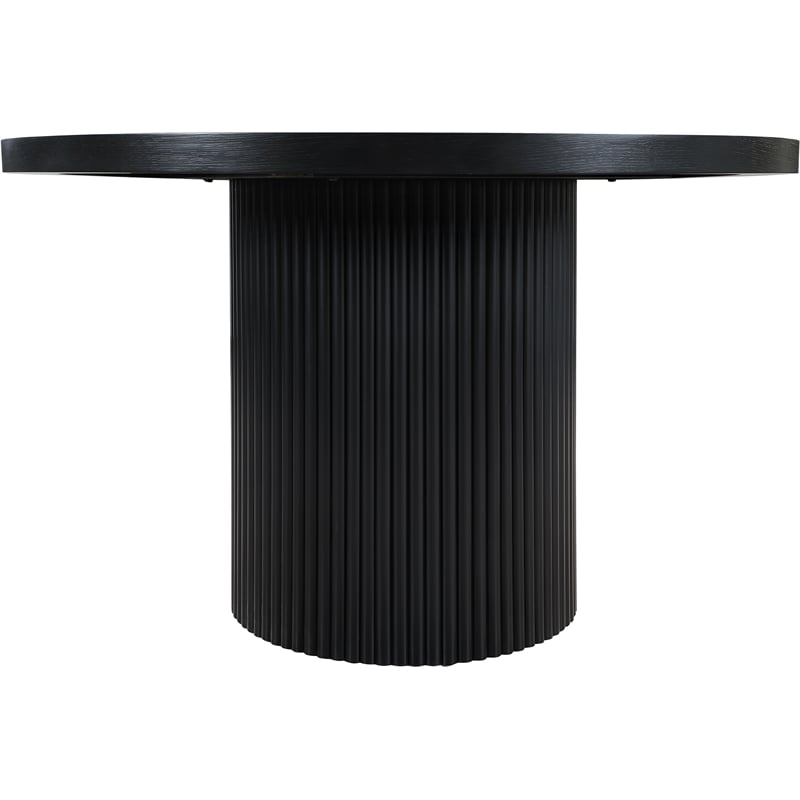 Meridian Furniture Belinda Round Black Oak Wood Veneer Top Dining Table