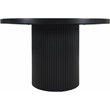 Meridian Furniture Belinda Round Black Solid Wood and Oak Veneer Dining Table