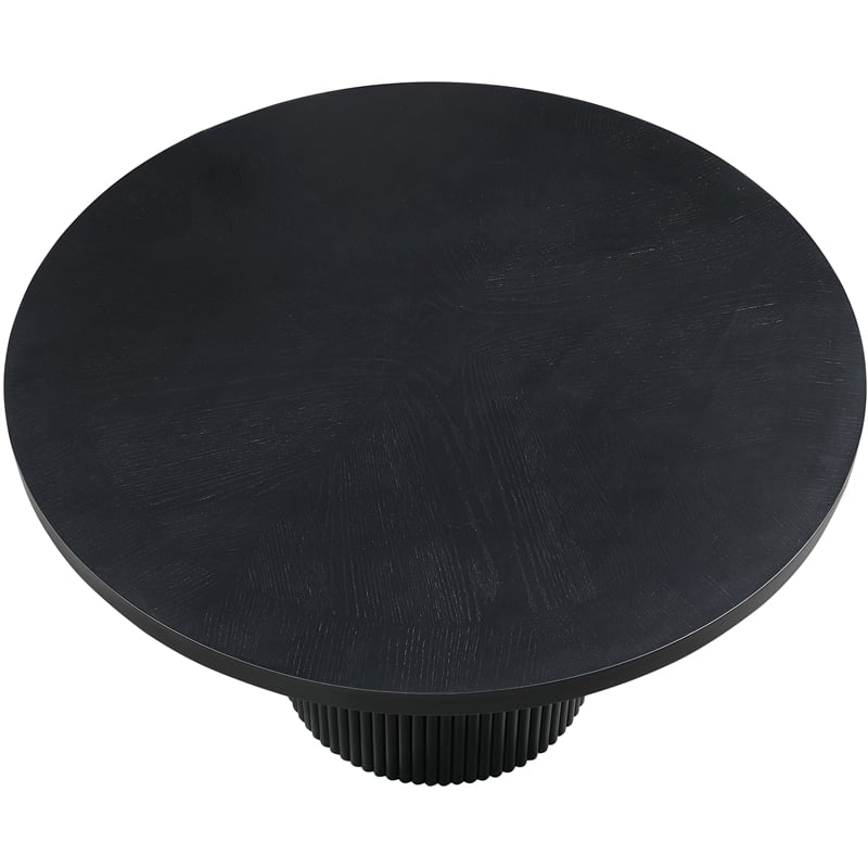 Meridian Furniture Belinda Round Black Oak Wood Veneer Top Dining Table