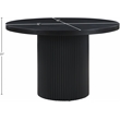 Meridian Furniture Belinda Round Black Solid Wood and Oak Veneer Dining Table