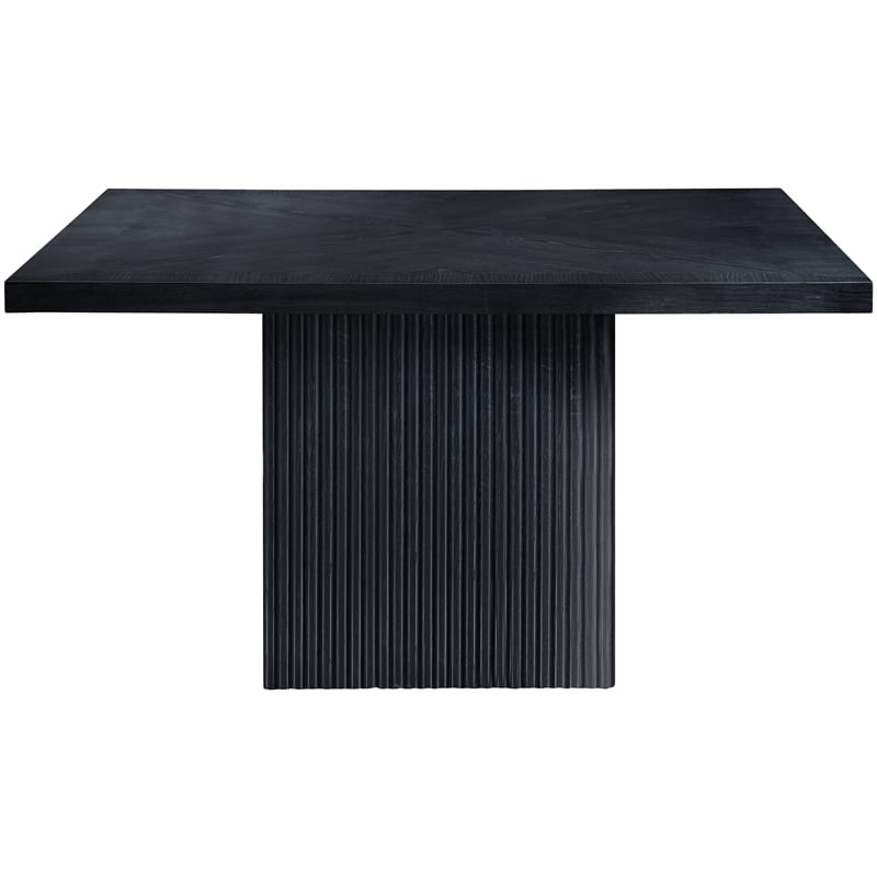 Meridian Furniture Belinda Square Black Solid Wood and Oak Veneer Dining Table