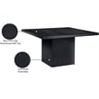 Meridian Furniture Belinda Square Black Solid Wood and Oak Veneer Dining Table