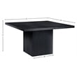 Meridian Furniture Belinda Square Black Solid Wood and Oak Veneer Dining Table