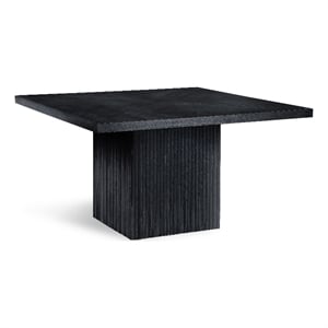 Meridian Furniture Belinda Square Black Solid Wood and Oak Veneer Dining Table