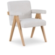 Meridian Furniture Woodloch Cream Boucle Fabric Accent Chair