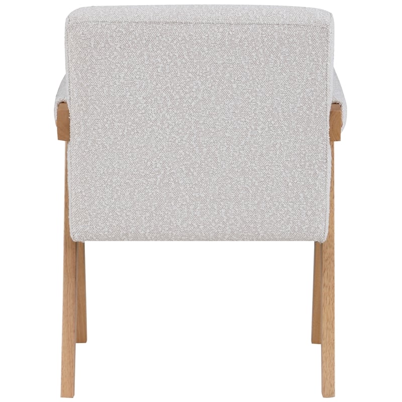 Meridian Furniture Woodloch Cream Boucle Fabric Accent Chair