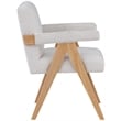 Meridian Furniture Woodloch Cream Boucle Fabric Accent Chair