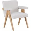 Meridian Furniture Woodloch Cream Boucle Fabric Accent Chair