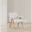 Meridian Furniture Woodloch Cream Boucle Fabric Accent Chair