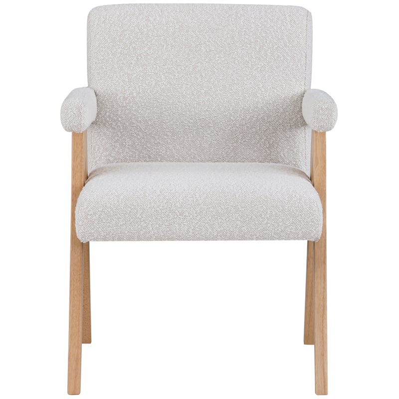 Meridian Furniture Woodloch Cream Boucle Fabric Accent Chair