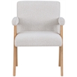 Meridian Furniture Woodloch Cream Boucle Fabric Accent Chair