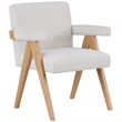 Meridian Furniture Woodloch Cream Boucle Fabric Accent Chair