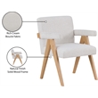 Meridian Furniture Woodloch Cream Boucle Fabric Accent Chair