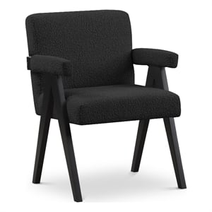 Meridian Furniture Woodloch Black Boucle Fabric Accent Chair