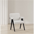 Meridian Furniture Woodloch Cream Boucle Fabric Accent Chair