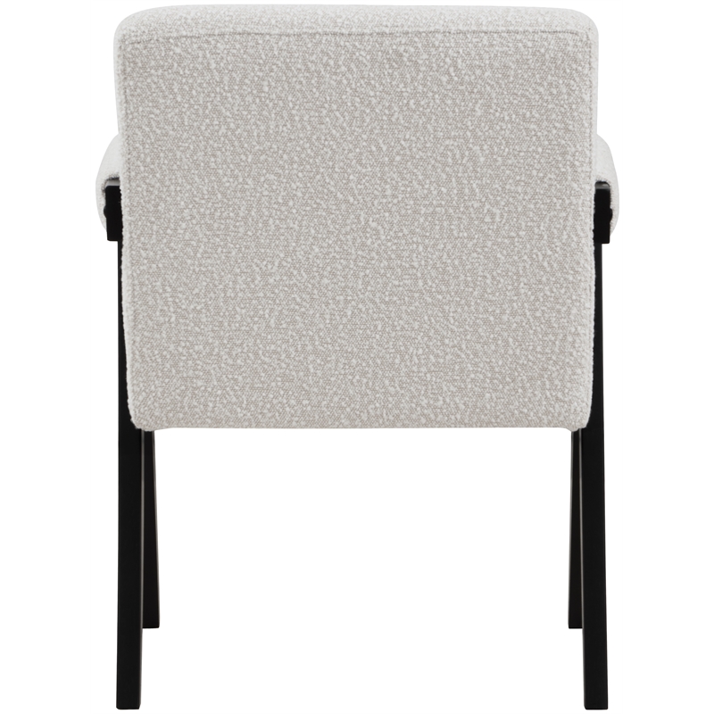 Meridian Furniture Woodloch Cream Boucle Fabric Accent Chair