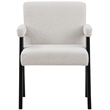 Meridian Furniture Woodloch Cream Boucle Fabric Accent Chair