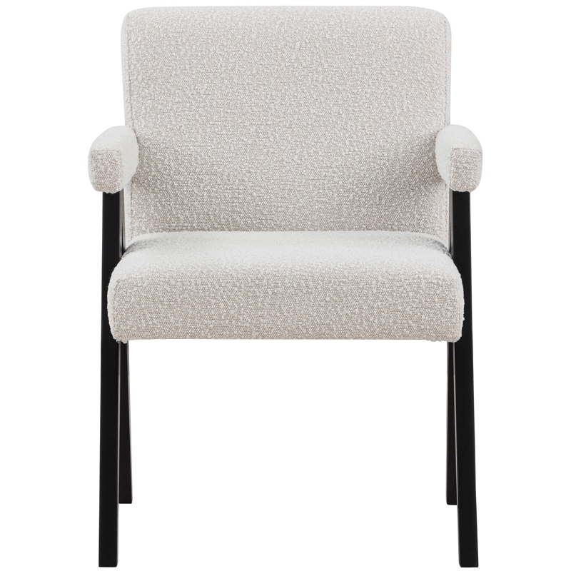 Meridian Furniture Woodloch Cream Boucle Fabric Accent Chair