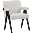 Meridian Furniture Woodloch Cream Boucle Fabric Accent Chair