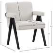 Meridian Furniture Woodloch Cream Boucle Fabric Accent Chair