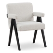Meridian Furniture Woodloch Cream Boucle Fabric Accent Chair