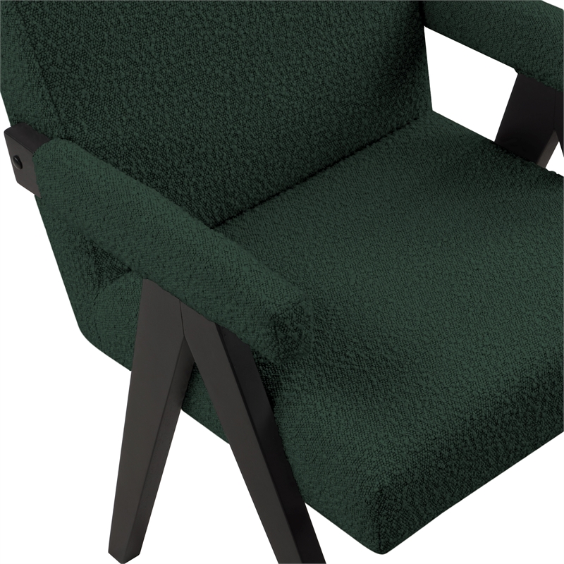 Meridian Furniture Woodloch Green Boucle Fabric Accent Chair
