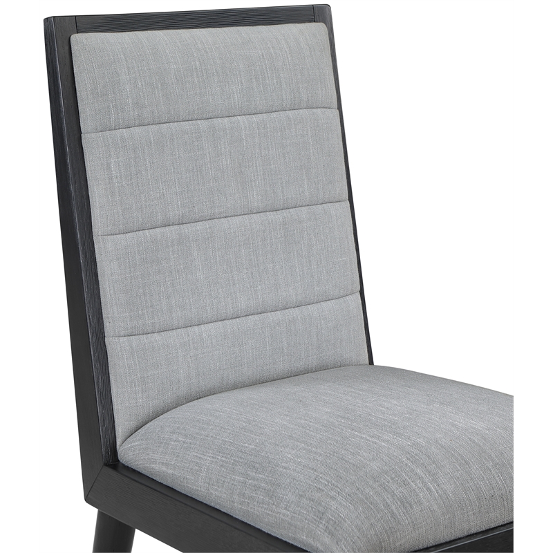 Meridian Furniture Bristol Grey Linen Textured Fabric Dining Chair (Set of 2)